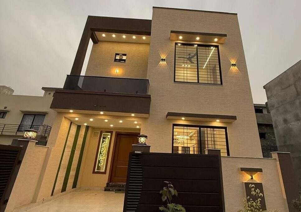 5 Marla luxury house for sale in Bahria Town Rawalpindi Phase 8 front elevation