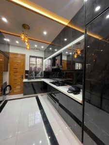 modern kitchen in 5 Marla house for sale Bahria Town Rawalpindi