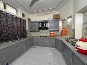 modern kitchen in 13 Marla double unit house Bahria Town Rawalpindi